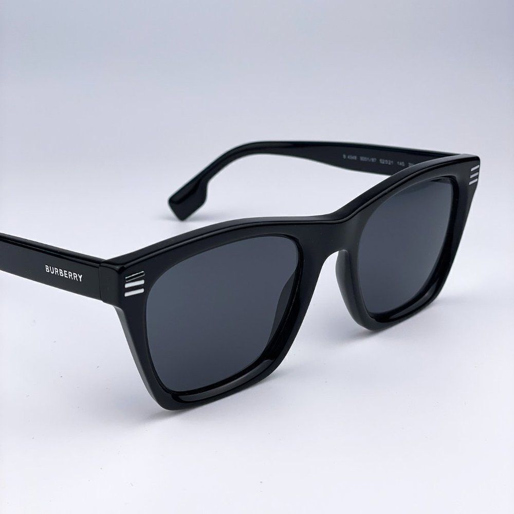 SALE! NEW Burberry BE4348 Cooper 300187 Black Dark Gray Square Unisex Sunglasses - Picture 5 of 11